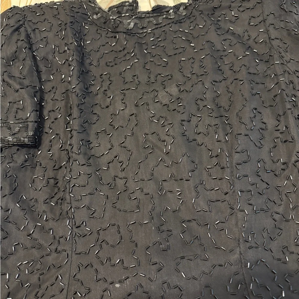 Stenay Elegant‎ Black Beaded Mini Dress